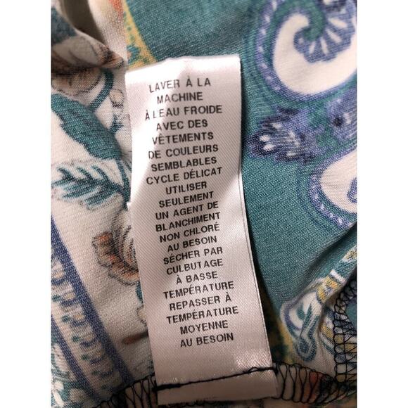 London Times Dress Floral Border Pattern 3/4 Sleeve Shift Mini Multicolor NWT 10 - Picture 10 of 11